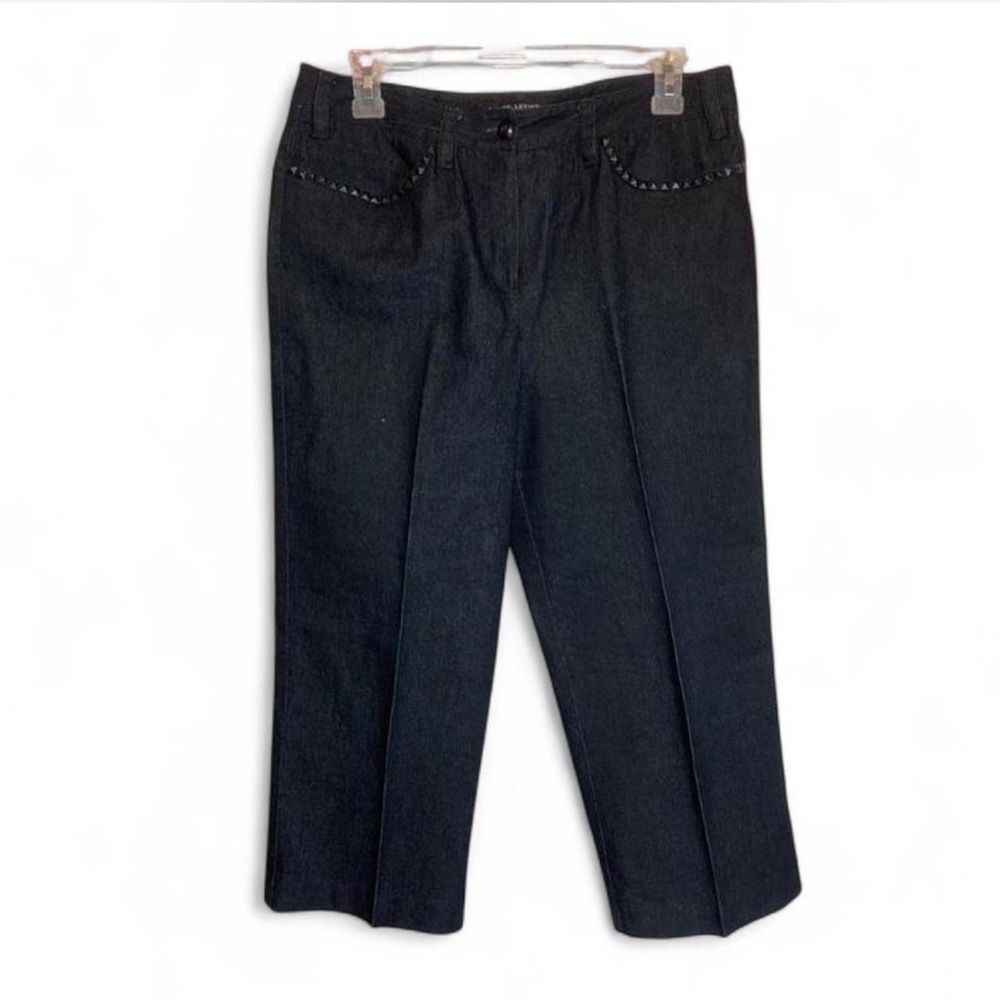 Larry Levine Capri studded stretch pant 8
